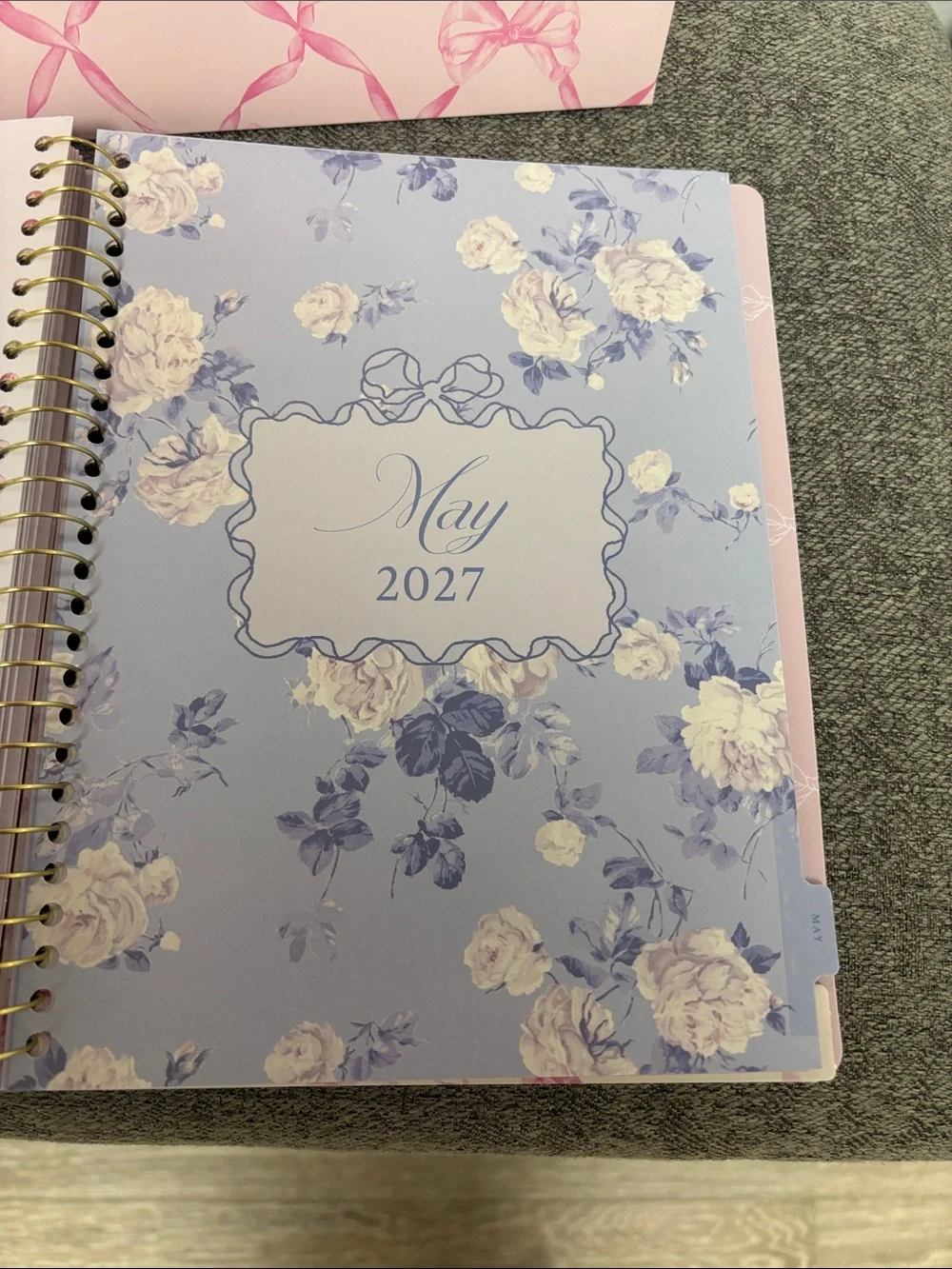 LoveShackFancy 2026-2027 Weekly/vinyl covers Monthly Planner - Pink w/gift bag